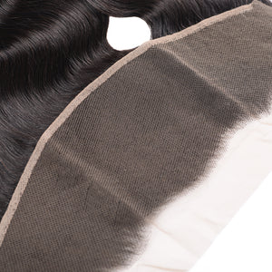 13*4 Frontal lace Body wave High density small knots 100 human hair natural color can be bleached and dyed