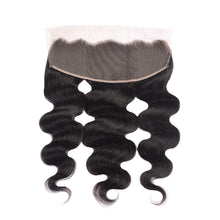 Load image into Gallery viewer, 13*4 Frontal lace Body wave High density small knots 100 human hair natural color can be bleached and dyed