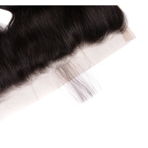 13*4 Frontal lace Body wave High density small knots 100 human hair natural color can be bleached and dyed