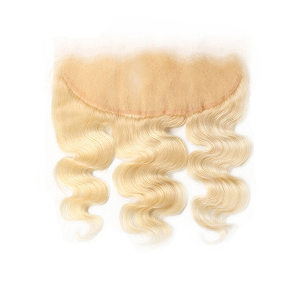 Blonde #613 Color 13*4 Frontal lace High density small knots 100 human hair