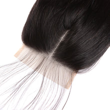 Load image into Gallery viewer, Transparent 4*4 Top Lace Closure Natural color 100%human hair can be bleached and dyed