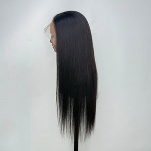 Full Lace Human Hair Wig Natural Color Free Parting For Braided Wig Making Can Be Bleached and Dyed