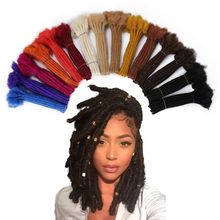 Load image into Gallery viewer, Human Hair Dreadlocks Extensions Full Handmade 0.2cm/0.4cm0.6 cm/0.8cm Thickness 100% Real Human Hair Dreadlocks for Braiding