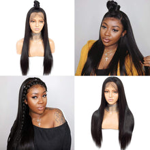 Load image into Gallery viewer, Bex 10A Lace Front Wigs Human Hair with Baby Hair Pre Plucked Bleached Knots Remy Brazilian Straight Lace Wigs for Black Women Natural Color